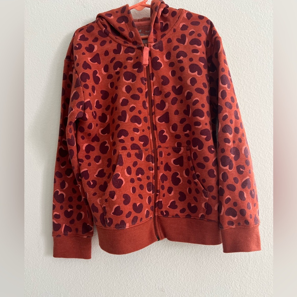 Cat & Jack Red Heart Print Kids Hoodie - Picture 10 of 14